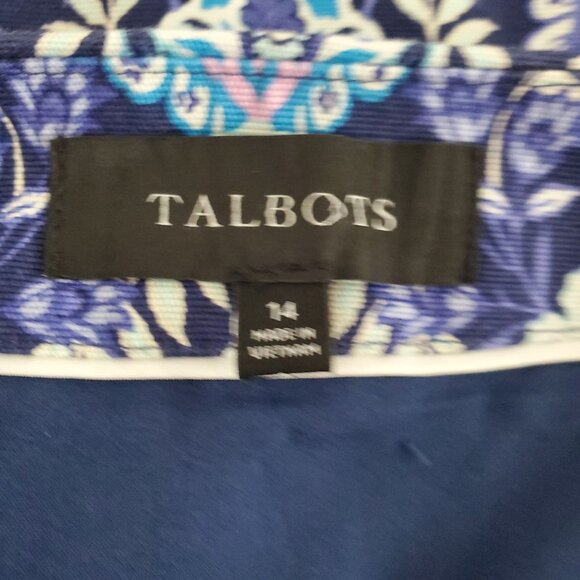 Talbots Womens Pencil Skirt Size 14 Colorful Medallion Abstract Side Zip Career - Picture 3 of 7